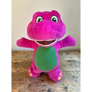Fisher-Price Barney Plush Dinosaur 2024 Lyons Partnership Purple & Green Stuffed